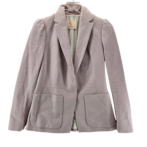 Rebecca Taylor Textured Knit Blazer Womens Small Pink Career Wear Coastal - Picture 1 of 12